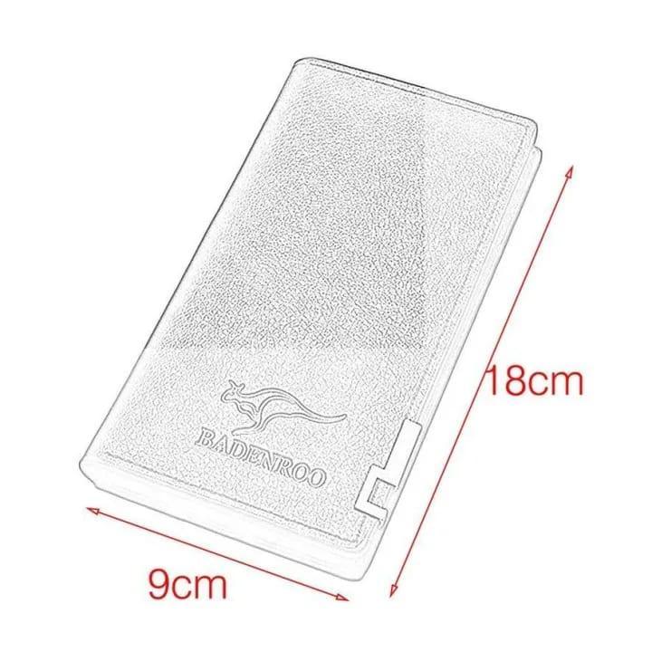 Kangro Ultra-Slim Long Leather Wallet for Men – Brown