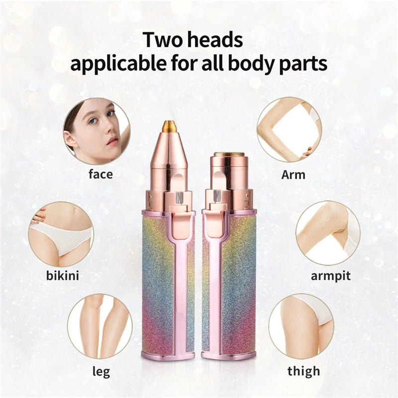 2-in-1 Rechargeable Hair Remover & Eyebrow Trimmer