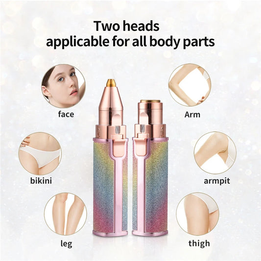 2-in-1 Rechargeable Hair Remover & Eyebrow Trimmer