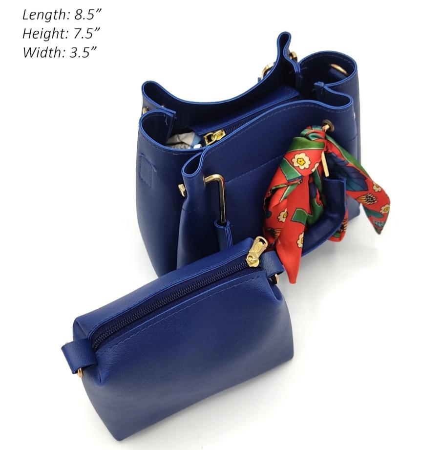 Women’s PU Leather Plain Handbag Set | Elegant Daily Bag