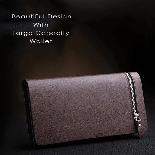 Men’s Long Zipper Wallet | Classic Everyday Wallet